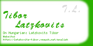 tibor latzkovits business card